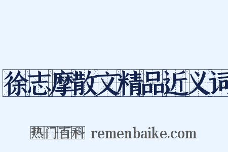 徐志摩散文精品近义词是什么意思的图片